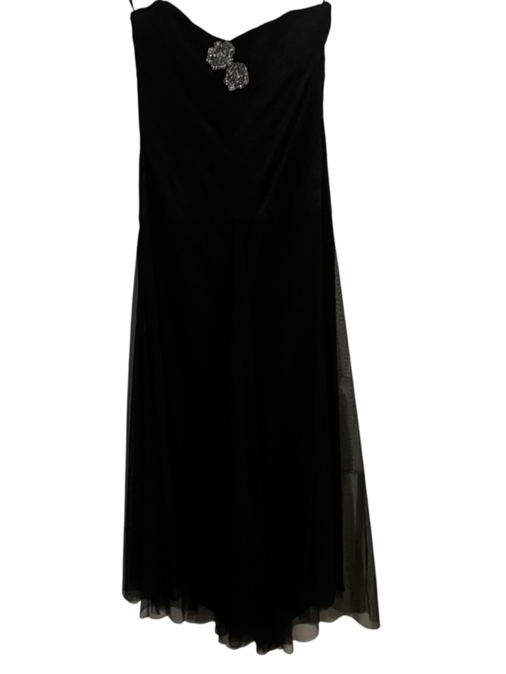 Vintage Vera Wang black lace strapless formal evening gown dress y2k 90s retro 4
